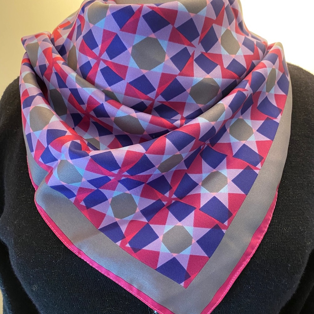 NWOT Dior geo print silk scarf - Picture 1 of 9